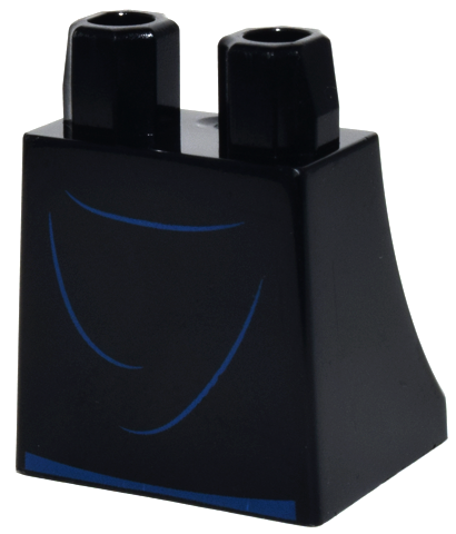 Lower Body, Skirt with Dark Blue Folds Pattern