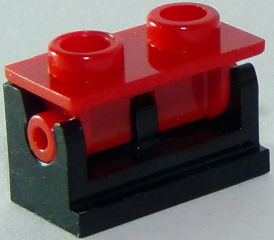 Hinge Brick 1 x 2 with Red Top Plate (3937 / 3938)