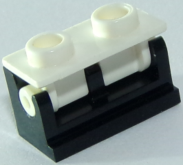 Hinge Brick 1 x 2 with White Top Plate (3937 / 3938)