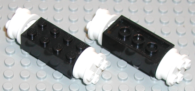 Brick, Modified 2 x 4 with White Wheels FreeStyle and White Pins (4180 / 4259 / 2344)