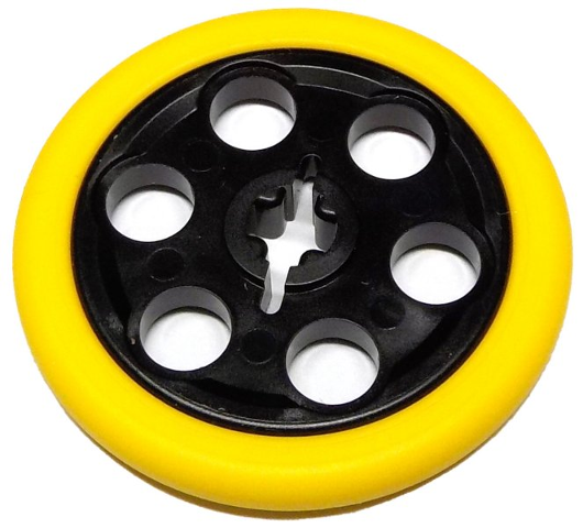 Technic Wedge Belt Wheel (Pulley) with Yellow Technic Wedge Belt Wheel Tire (4185 / 2815)