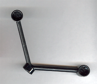 Duplo Support, Stud Holder Center with 2 Bars Angled, Stud Holder Ends