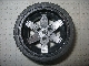 Wheel 56mm D. x 34mm Technic Racing Medium, 3 Pin Holes with Black Tire 68.8 x 36 ZR (44772 / 44771)