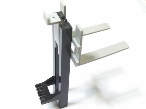 Vehicle, Forklift Wide 1 x 2 Hinge Plate and Light Gray Wide Forks