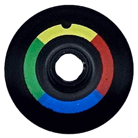 Dish 2 x 2 Inverted (Radar) with Red, Yellow, Green and Blue Quarter Arcs Pattern