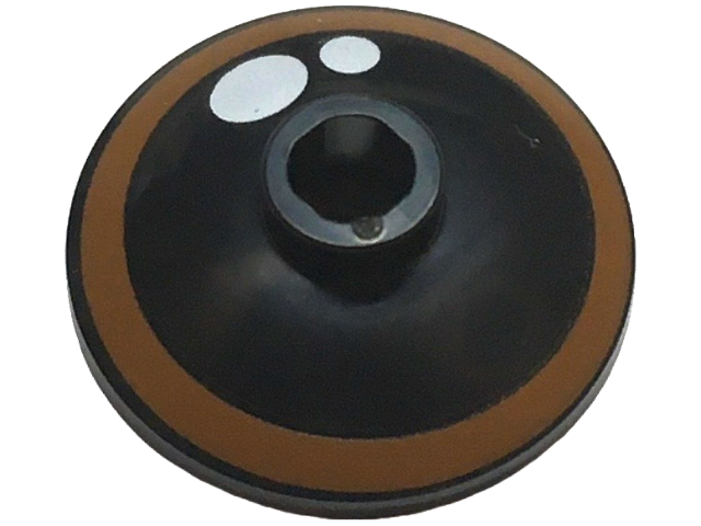 Dish 2 x 2 Inverted (Radar) with Eye with Dark Orange Iris and White Glints Pattern (The Lion King Young Simba)