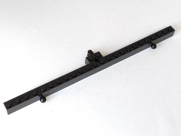 Hinge Brick 2 x 24 Locking with 2 Fingers Horizontal on Side and 2 Tow Ball