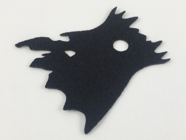 Minifigure Cape Cloth, Tattered and Scalloped with Collar - Spongy Stretchable Fabric