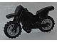 Motorcycle Dirt Bike with Black Chassis (Undetermined Fairing Mounts) and Light Bluish Gray Wheels