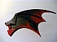 Dragon Wing 19 x 11 with Bar Hole and 2 Pin Holes with Marbled Dark Red Trailing Edge Pattern