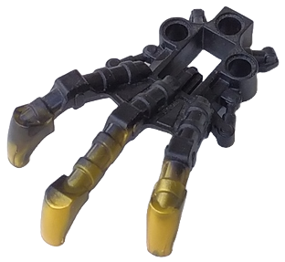 Bionicle Foot Piraka Clawed with Marbled Pearl Gold Pattern