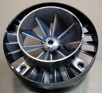 Engine, Very Large Turbine with Marbled Pearl Light Gray Center Pattern