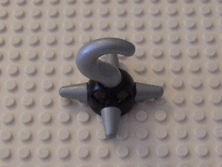 Duplo Hook Base with Pearl Light Gray Hook and 4 Spikes