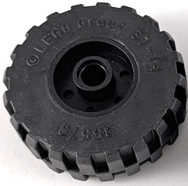 Wheel 18mm D. x 14mm with Pin Hole, Fake Bolts and Shallow Spokes with Black Tire 37 x 14 (55981 / 35578)