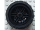 Wheel 30.4mm D. x 20mm with No Pin Holes and Reinforced Rim with Black Tire 43.2mm D. x 26mm Balloon Small (56145 / 61481)