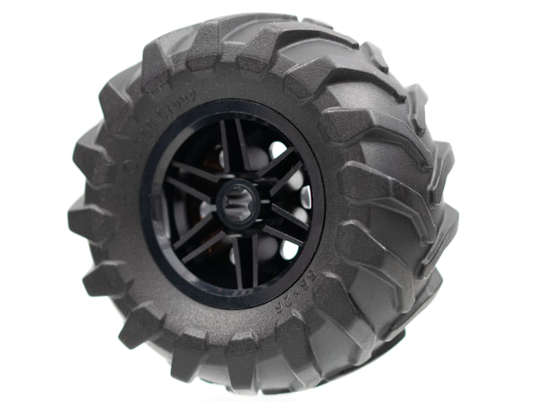 Wheel 30.4mm D. x 20mm with No Pin Holes and Reinforced Rim with Black Tire 56 x 26 Tractor (56145 / 70695)