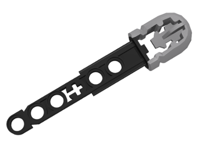 Projectile Arrow, Liftarm Shaft with Molded Light Bluish Gray Flexible Rubber Hollow End Pattern