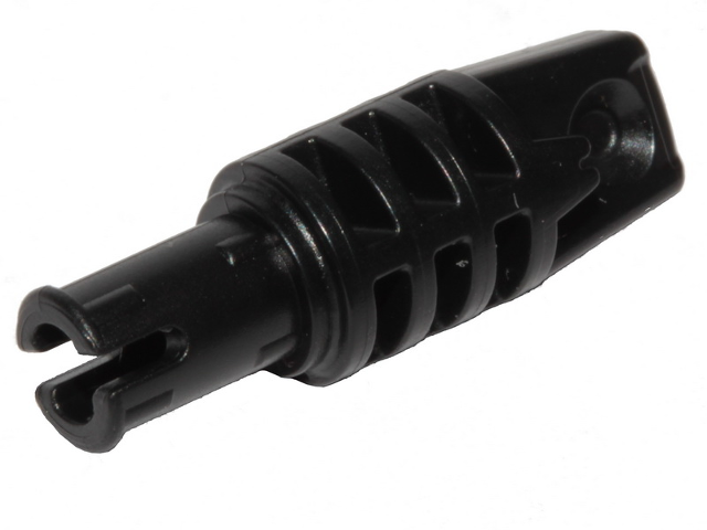 Hinge Cylinder 1 x 3 Locking with 1 Finger and Pin with Squared Hole and Friction Ridges on Ends