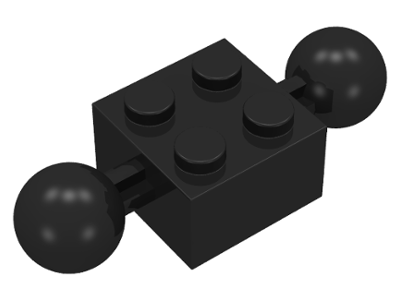 LEGO PART 57908 DARK BLUISH GREY TECHNIC BRICK MODIFIED 2 X 2 WITH BALLS 