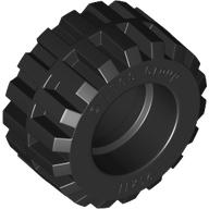 Tire 21mm D. x 11mm - Offset Tread Small Wide, Band Around Center of Tread