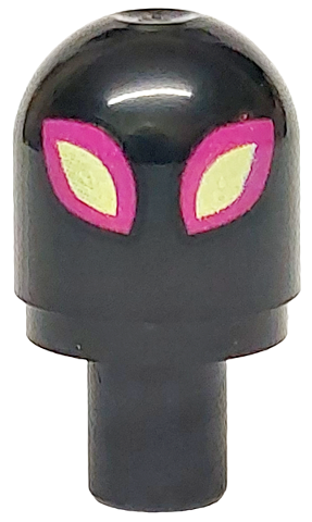 Bar with Light Cover (Bulb) / Bionicle Barraki Eye with Magenta and Yellowish Green Eyes Pattern (DoomBlob)