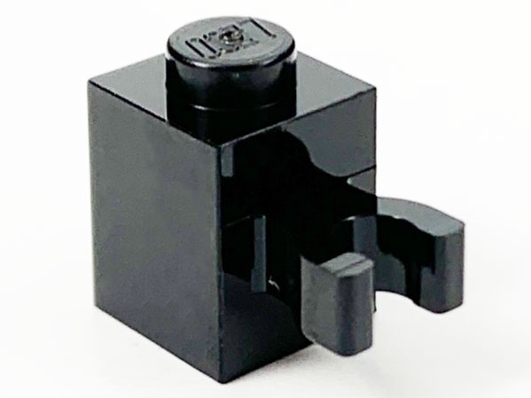 Brick, Modified 1 x 1 with U Clip (Vertical Grip) - Solid Stud