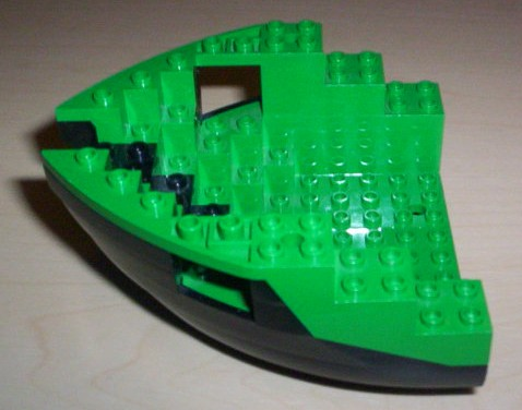 Boat, Hull Small Bow 12 x 12 x 5 1/3 with Green Top (6050 / 6051)