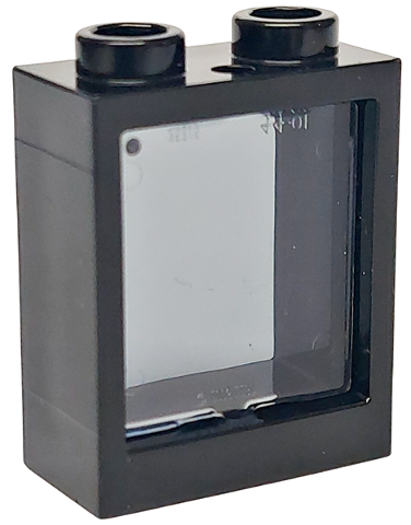Window 1 x 2 x 2 Flat Front with Trans-Black Glass (60592 / 60601)
