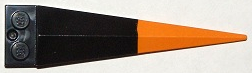 Plate, Modified 1 x 2 with Angular Extension with Molded Flexible Rubber Orange Tip Pattern