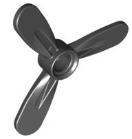 Duplo Propeller Rotor 3 Blade, 4 Diameter, Small Hole