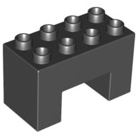Duplo, Brick 2 x 4 x 2 with 2 x 2 Cutout on Bottom