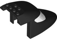 Aircraft Fuselage Forward Top Curved 6 x 10 x 4 with 2 Window Panes with Molded Trans-Clear Glass Pattern