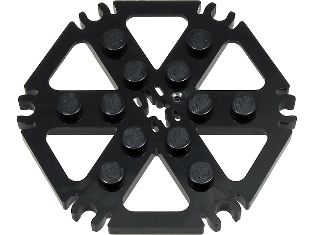 Technic, Plate Rotor 6 Blade with Clip Ends Connected (Water Wheel) - Solid Studs