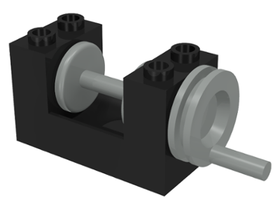 String Reel Winch 2 x 4 x 2 with Light Gray Drum