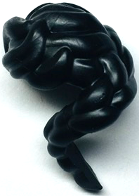 Mini Doll, Hair Female Long Wavy, Swept Back Bangs, Braid Twisted over Left Shoulder