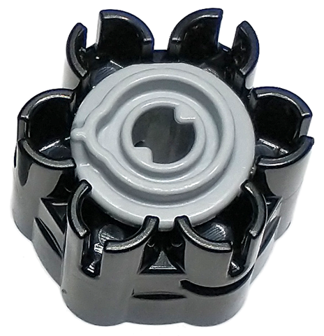 Projectile Launcher Part, Rapid Shooter Six Barrel - Rounded Barrels with Light Bluish Gray Trigger (77257 / 77258)