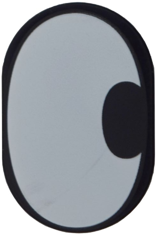 Tile, Round 2 x 3 Oval with White Eye with Pupil Side Center Pattern