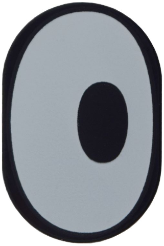 Tile, Round 2 x 3 Oval with White Eye with Pupil Off-Center Pattern