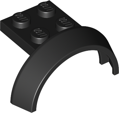Vehicle, Mudguard 4 x 3 x 1 1/3 with Arch Round