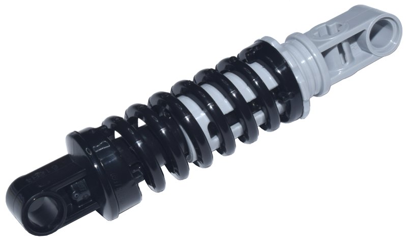 Technic, Shock Absorber 9L with Black and Light Bluish Gray Ends