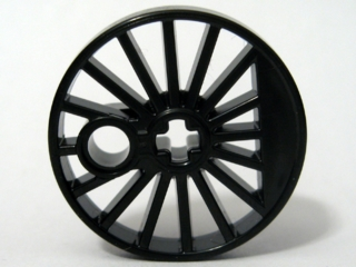 Train Wheel RC, Spoked with Technic Axle Hole and Counterweight, 30 mm D. (Blind Driver)