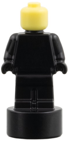 Minifigure, Utensil Statuette / Trophy with Molded Bright Light Yellow Head Pattern