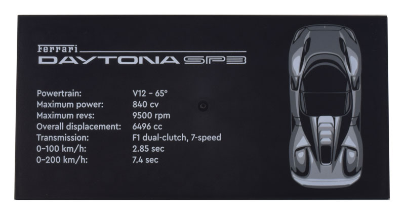 Tile 8 x 16 with Bottom Tubes, Textured Surface with Ferrari Daytona SP3 Pattern