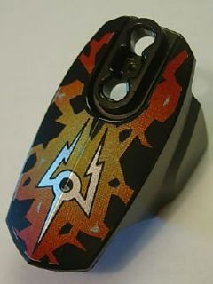 Hero Factory Armor with Ball Joint Socket - Size 5 with Fire and Silver Single Lightning Bolt Pattern (Jetbug)