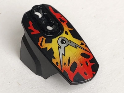 Hero Factory Armor with Ball Joint Socket - Size 5 with Fire and Silver Double Lightning Bolt Pattern (Nitroblast)