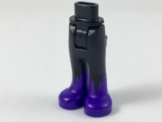 Mini Doll Hips and Trousers with Back Pockets with Dark Purple Boots with Jagged Edges Pattern - Thick Hinge