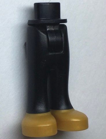 Mini Doll Hips and Trousers with Back Pockets with Pearl Gold Shoes Pattern - Thick Hinge