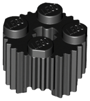 Brick, Round 2 x 2 with Axle Hole and Grille / Fluted Profile