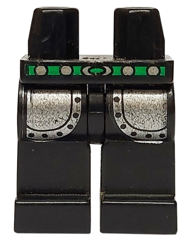Hips and Legs with Castle Knights Kingdom Leg Armor, Green and Silver Belt Pattern
