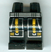 Hips and Legs with Alpha Team Arctic Silver Belt and Zippers, Orange Straps Pattern